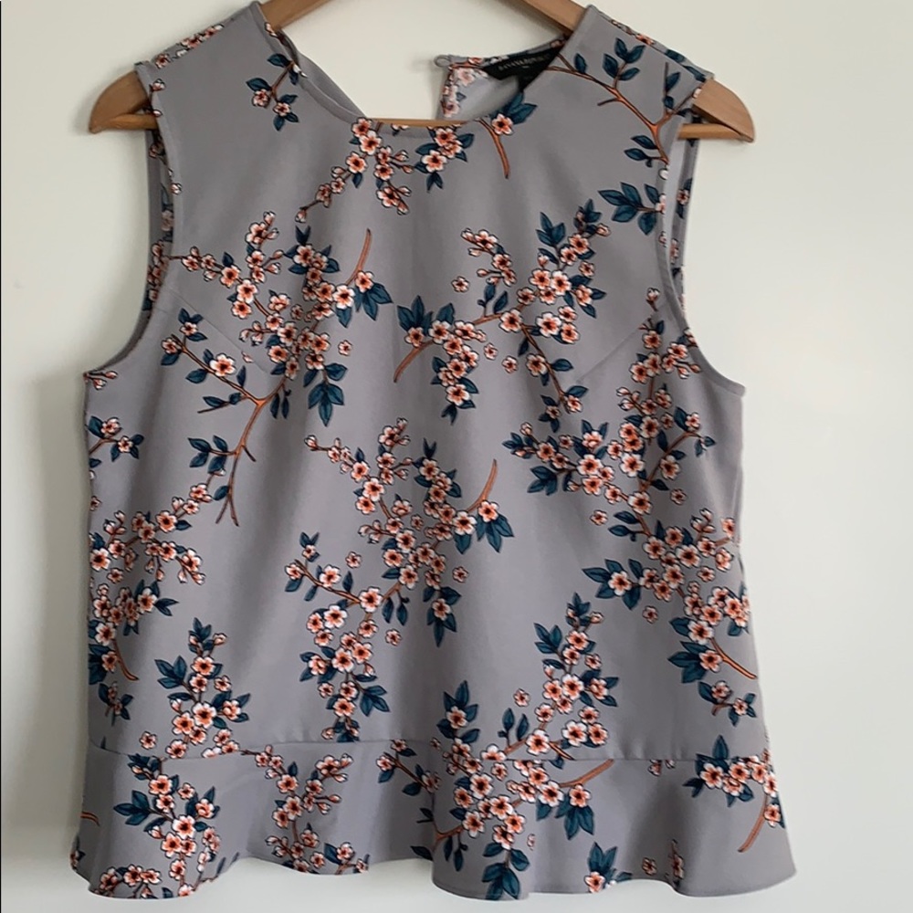 Patterned BR peplum top
